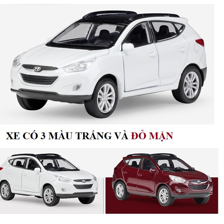 Mô hình xe ô tô Tucson IX35 đồ chơi trẻ em mô hình tỉ lệ 1:36 bằng kim loại xe chạy cót hãng Welly