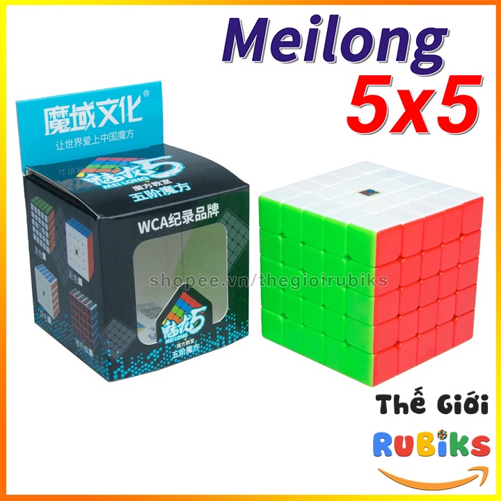 Rubik 5x5 Stickerless / Sticker MoYu MeiLong MFJS Rubic 5 Tầng 5x5x5 Đồ Chơi Thông Minh