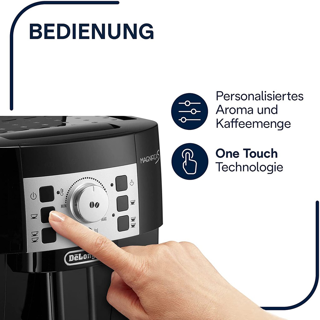 Máy pha cà phê tự động Delonghi Magnifica S Ecam 22110B tạo bọt sữa Cappuccino [nhập Đức chính hãng]