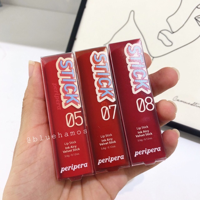 Son thỏi lì Peripera Ink Airy velvet stick