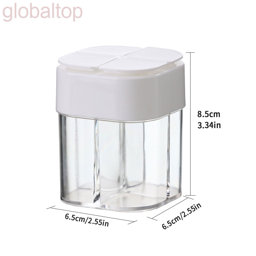 Lọ đựng gia vị 4 ngăn tiện lợi cho nhà bếp