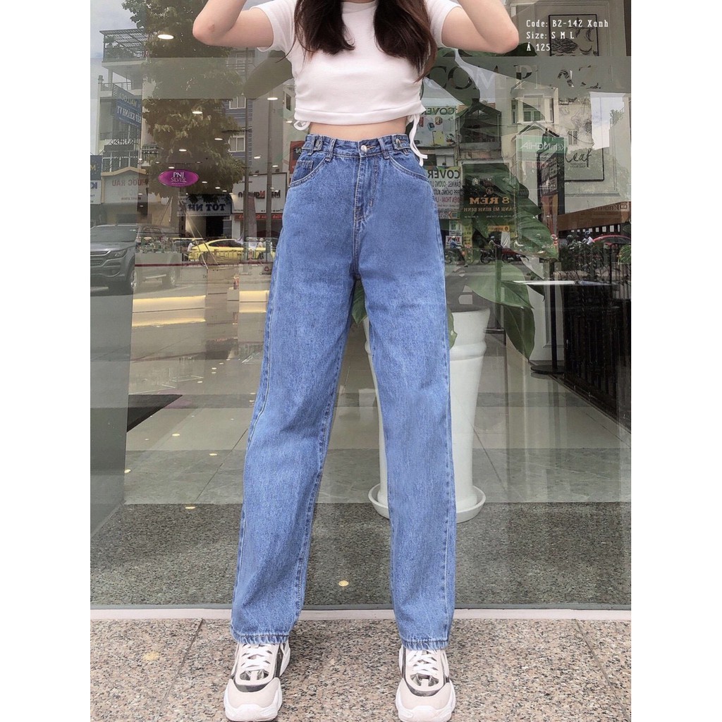 Quần jean ống rộng - Quần bò ống rộng trẻ trung phong cách Hàn Quốc