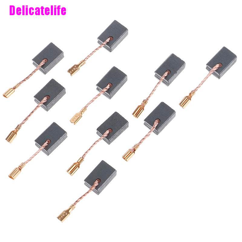 Set 10 chổi than 6*8.5*13.5mm bằng đồng chuyên dụng cho máy mài góc