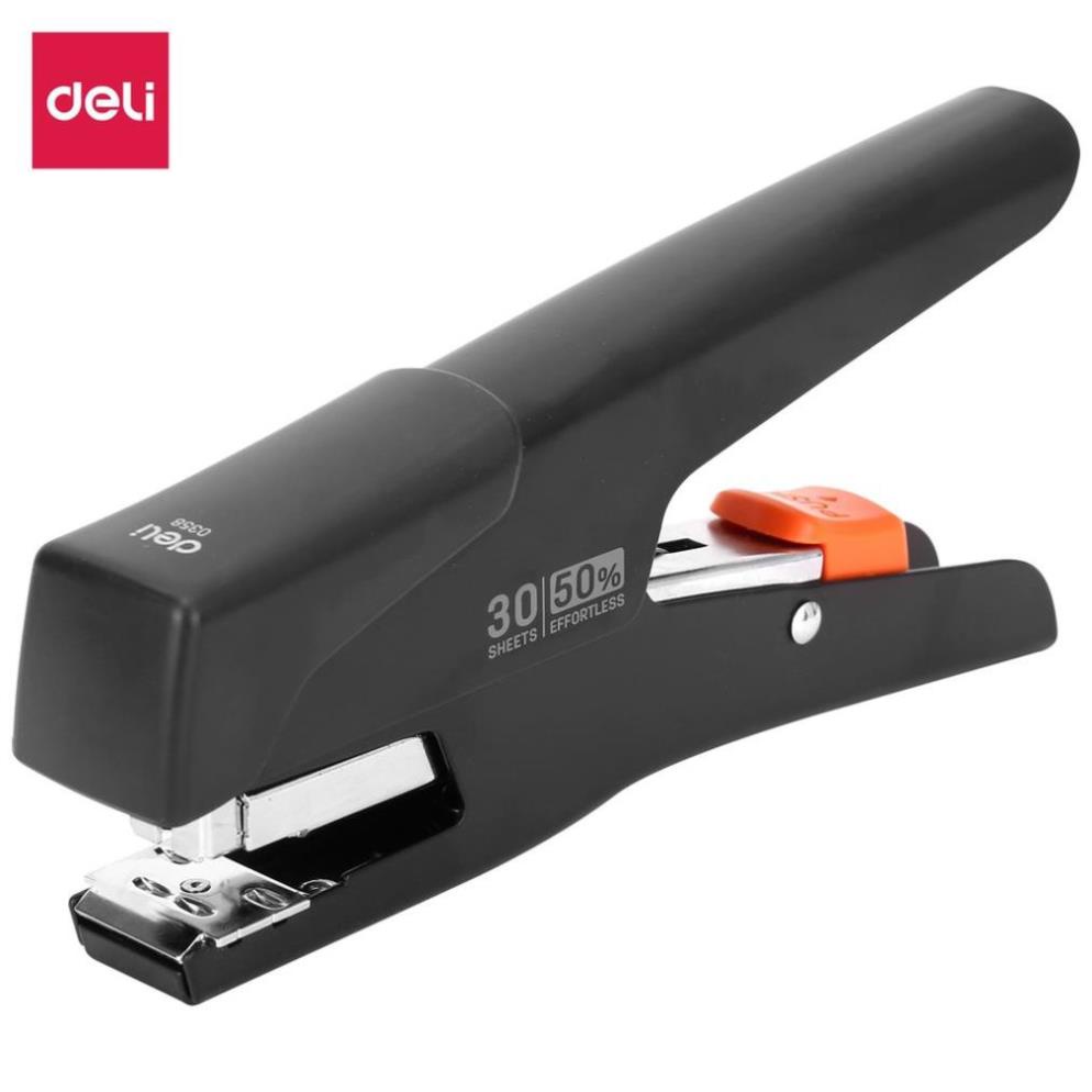 Dập ghim trợ lực 30 tờ Deli 358 , sử dụng ghim 24/6 & 26/6