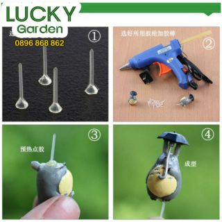 Đinh Nhựa Cố Định Phụ Kiện (80-100 cái) - Đinh Nhựa Gắn Phụ Kiện Tiểu Cảnh