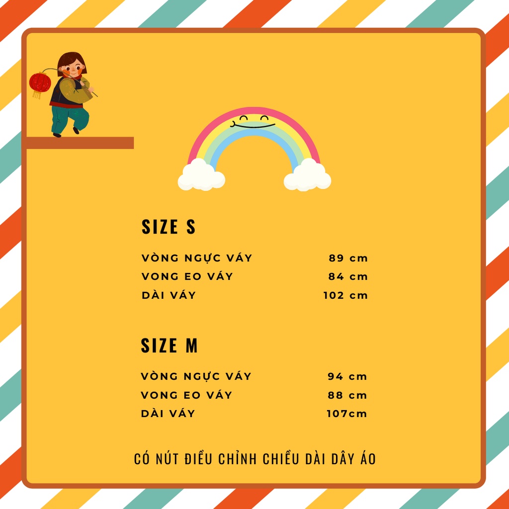 Váy 2 Dây Kẻ Caro Xanh Đậu Xô Muslin Kèm Chân Váy Dài Vui Đông Xuân/ Tết Nhẹ Nhàng