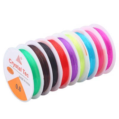 10 Cuộn dây co giãn BEADIA nhiều màu dùng làm trang sức thủ công tùy chọn