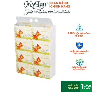 Giấy lau tay con nai mylan 3 lớp mylan siêu thấm mềm mịn