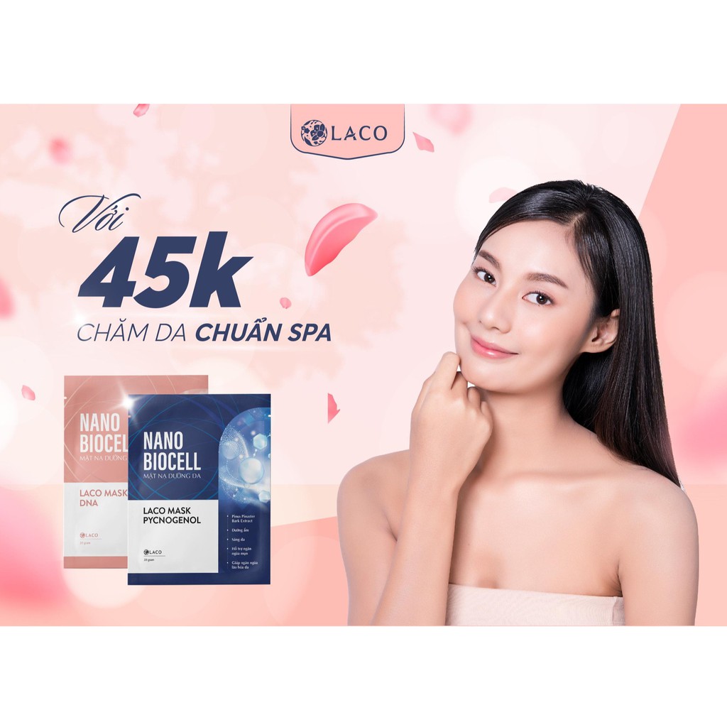 Combo Mặt Nạ Tươi Nano Biocell LACO - KÈM QUÀ TẶNG