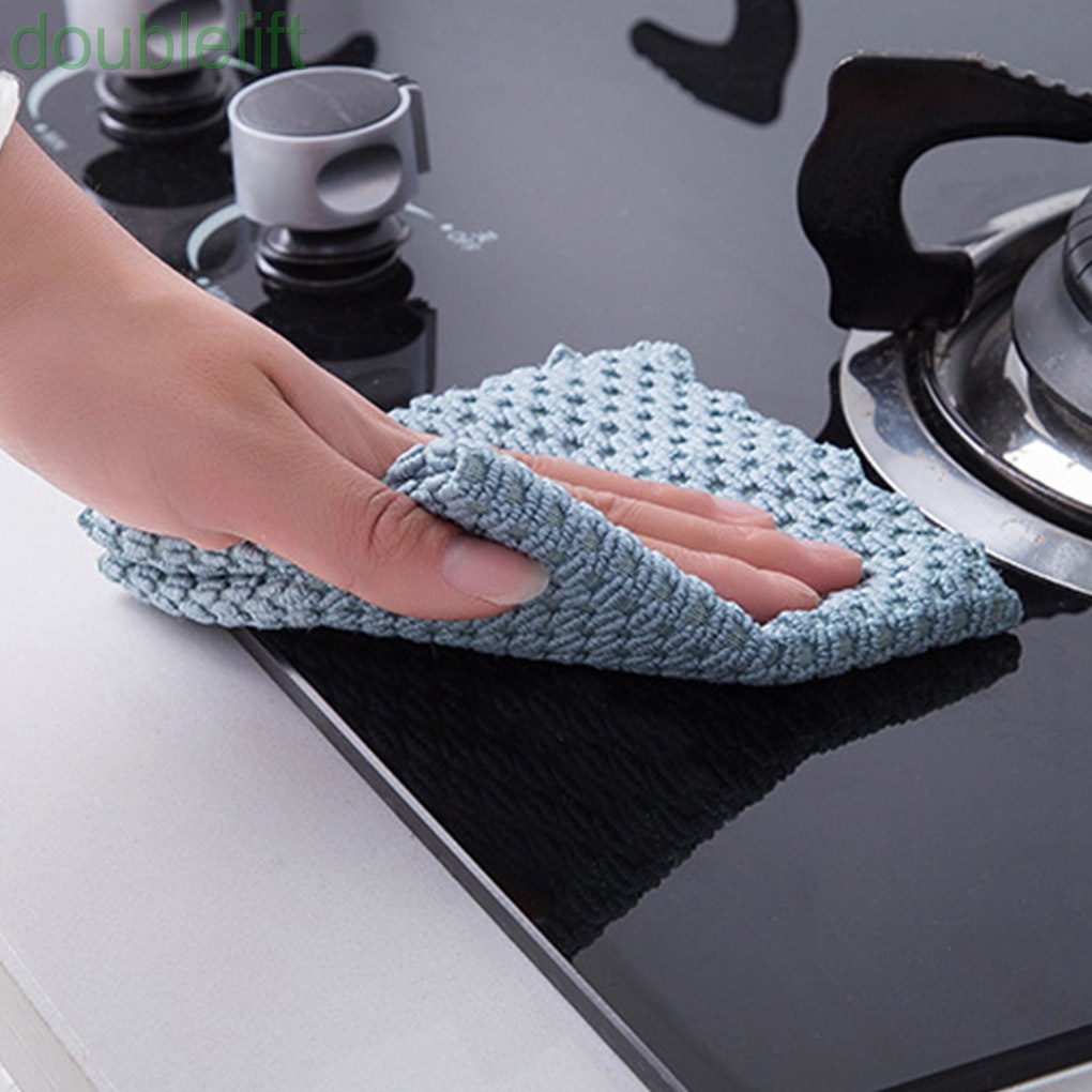 Khăn lau chén dĩa bằng vải vi sợi thấm hút nước tốt tiện dụng cho nhà bếp