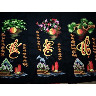 Tranh thêu vi tính Phúc Lộc Thọ