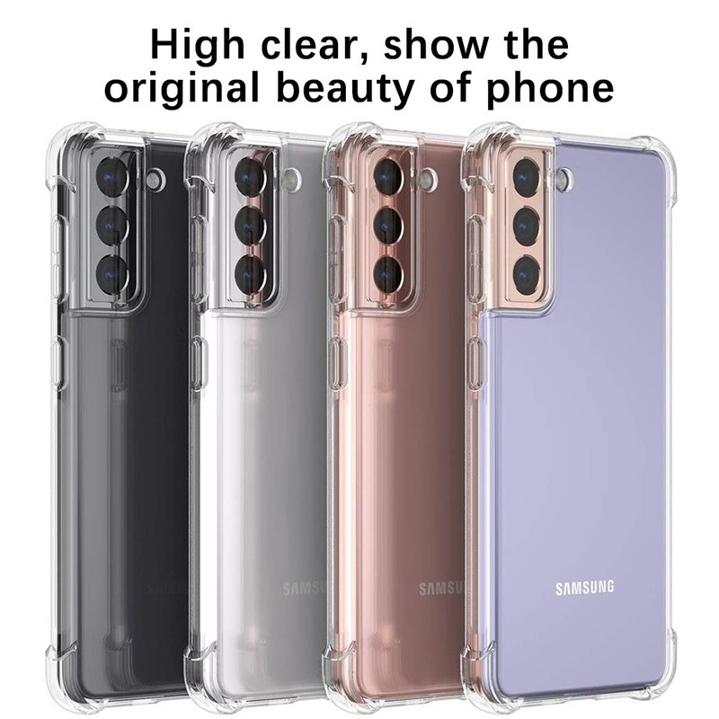 Ốp điện thoại bằng silicon mềm trong suốt dành cho Samsung S21 S20 FE 5G Note 20 Ultra 10 9 8 Plus Lite