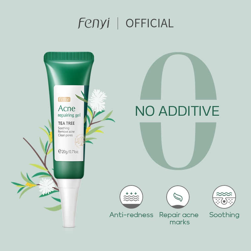 Gel hỗ trợ giảm mụn FENYI 20g chiết xuất tràm trà làm dịu da làm sạch lỗ chân lông