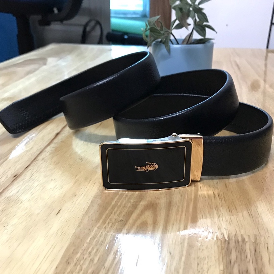 Dây lưng nam dây nịt khóa tì bản 3,5cm không cần đục lỗ