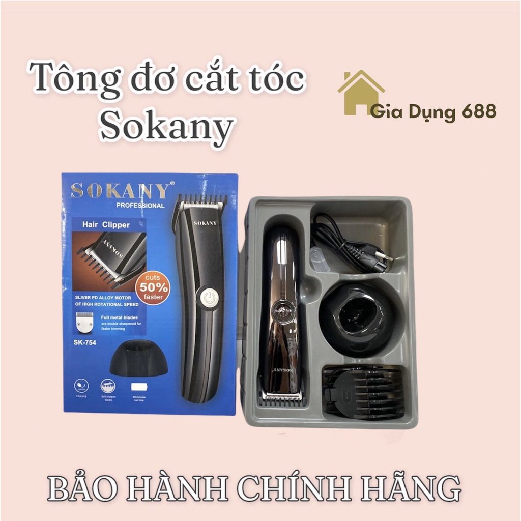 Tông Đơ Cắt Tóc Sokany Chính Hãng Dùng Pin Sạc-LAVITA