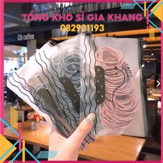 [Mã FAMARAL1 giảm 10K đơn 50K]sp421 Set 100 chun cột tóc trơn nhiều màu cho bạn gái