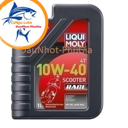 [DauNhot-PhuGia]Nhớt Xe Tay Ga Cao Cấp Liqui Moly Scooter Race 10W-40  chai 1L, nhớt liqui 10W40 chuyên dụng cho xe ga