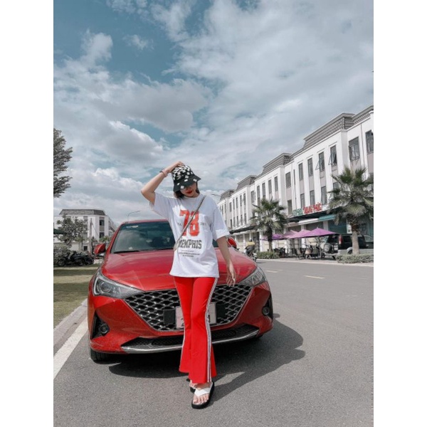 Set bộ thể thao cổ trụ quần sọc GB2210