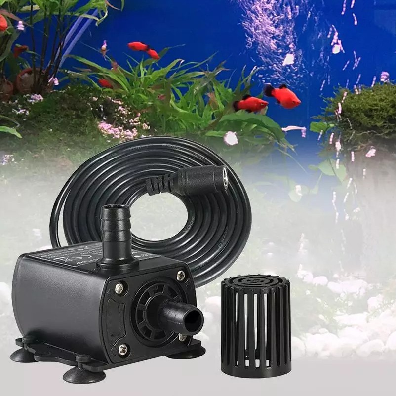 Bơm Chìm Mini Bể Cá (12V/6W) Bơm Tiểu Cảnh/ Bể Cá/ Hồ Thủy Sinh Điều Hòa Nước Siêu Êm Với Động Cơ Không Chổi Than