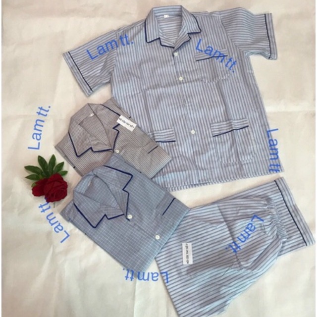 Bộ pirama cộc tay nam trung niên