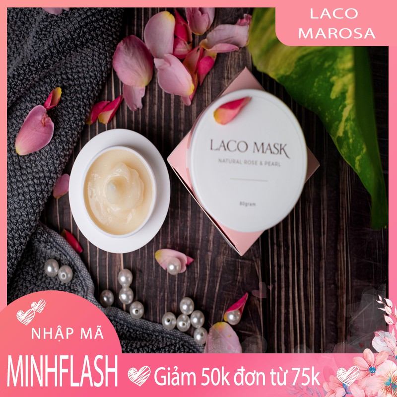 [Mã ⚡MINHFLASH⚡ giảm 50K đơn 75k] Mặt nạ dưỡng da Laco mask – Nature Rose & Pearl nuôi dưỡng làn da trắng hồng mịn màng