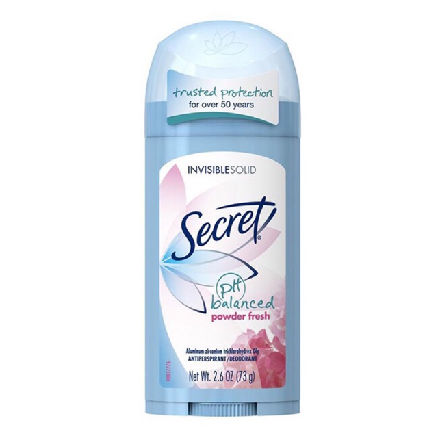 (  Sáp lăn khử mùi Secret Invisible Solid Mỹ 73g