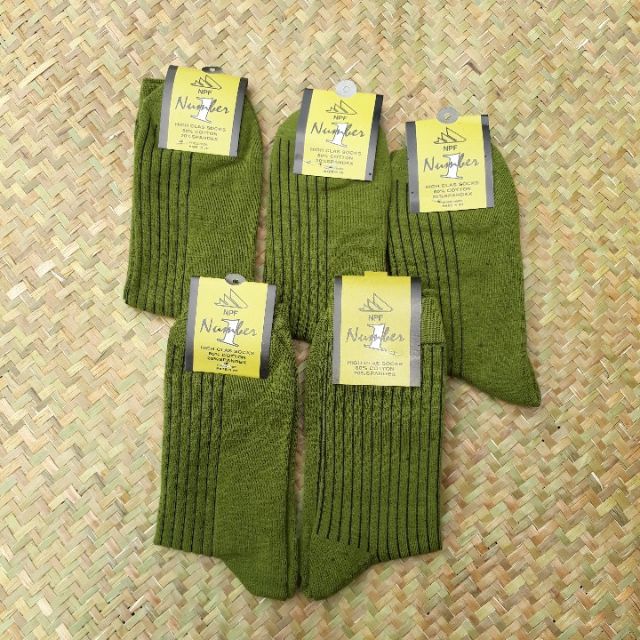 Vớ chân nam xanh rêu 5 đôi