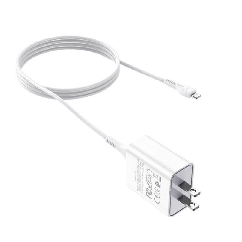 Bộ sạc nhanh Hoco C81 cổng 1 cổng USB 2.1A có 2 dòng chân lightning và micro - Bộ cốc sạc Hoco C81 nhỏ gọn