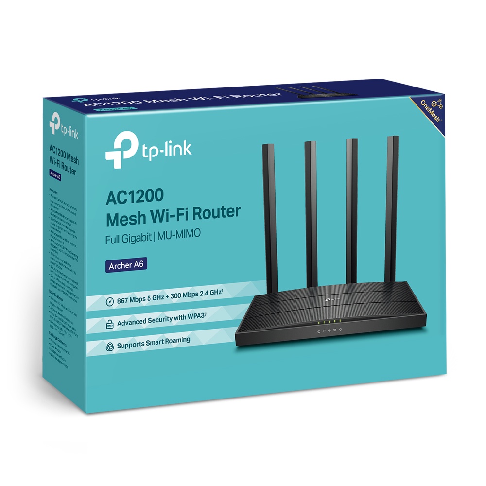 Bộ Phát Wifi TP-Link Archer C6 Gigabit MU-MIMO Chuẩn AC 1200Mbps