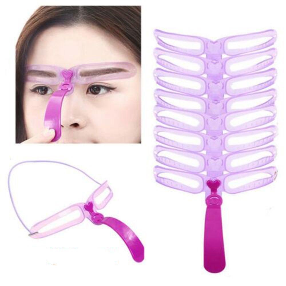 Bộ Thẻ Khuôn Hỗ Trợ Vẽ Lông Mày 8 Trong 1