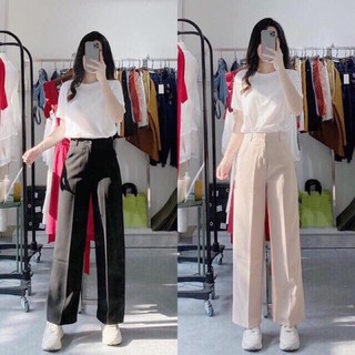 Quần ống xuông cúc giữa