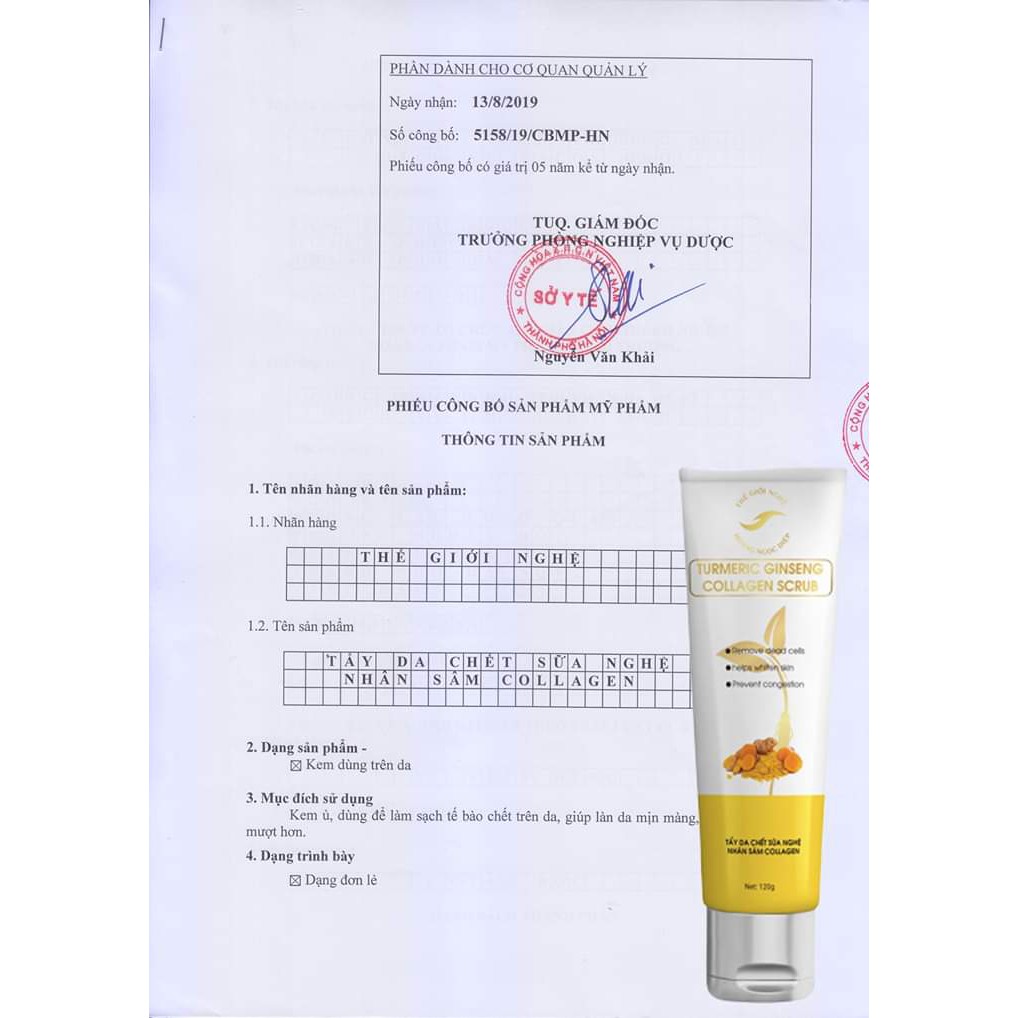 Kem Tẩy Da Chết Sữa Nghệ Nhân Sâm Collagen | BigBuy360 - bigbuy360.vn