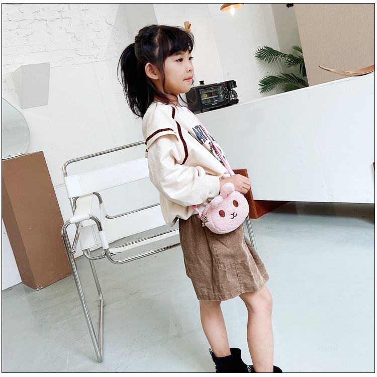 Túi đeo chéo dễ thương hình THỎ phong cách Hàn Quốc cho bé gái TX25