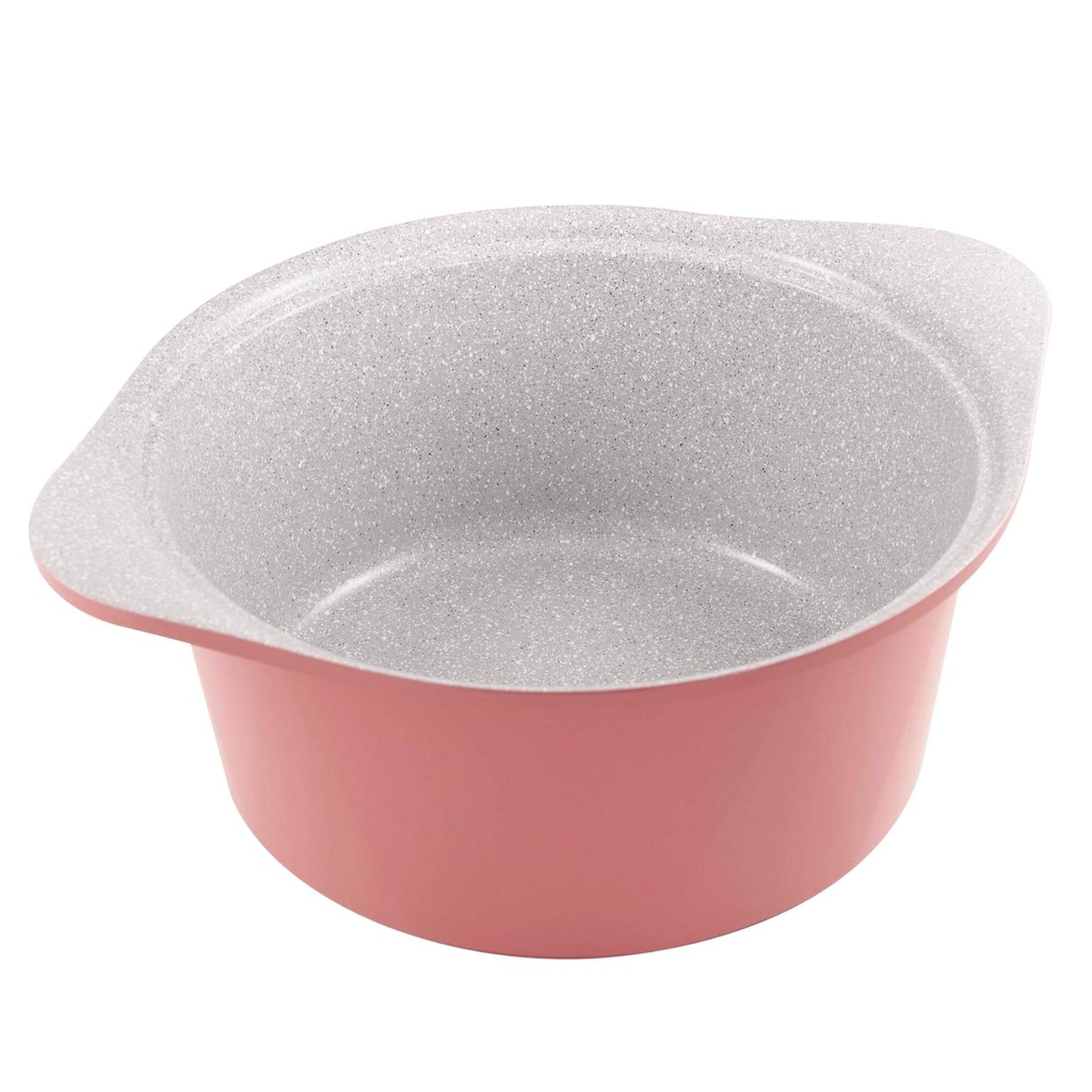 Nồi bếp từ đúc Ceramic chống dính vân đá hồng pastel Green Cook GCS02