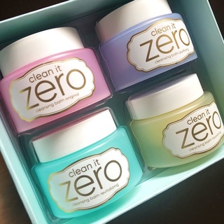Sáp tẩy trang set 4 hũ banilaco clean it zero macaron limited edition 50ml có tách lẻ