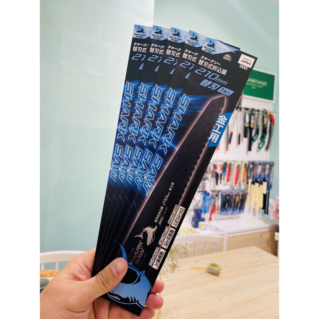 Cưa Kim Loại Cầm tay Lưỡi Thẳng Takagi Shark Saw 210mm | Thép SK-85 Nhật Bản, Phủ Flo - Chống Gỉ | Có Lưỡi Cưa Thay Thế
