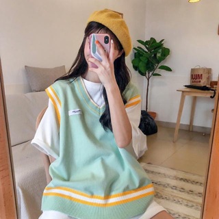 (ẢNH THẬT) set áo len + áo phông oversize ULZZANG