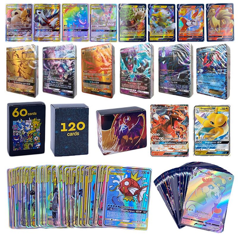 Thẻ Pokemon Bộ ( 60 100 120 200 ) Loại Thẻ Bóng Cao Cấp Nhiều Loại