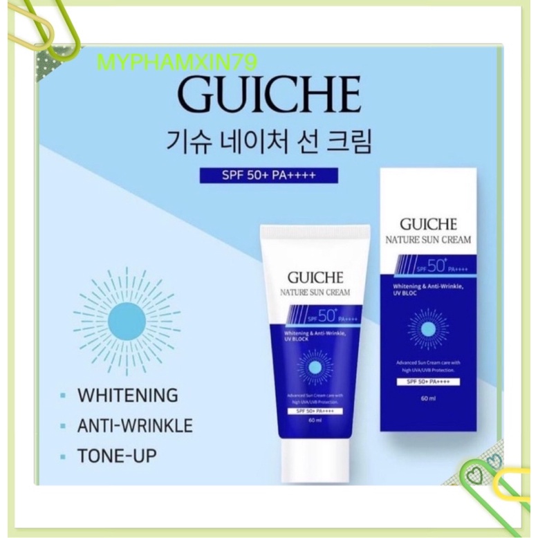 [Chính hãng] Kem Chống Nắng GUICHE NATURE SUN CREAM 60ml 50 SPF +++