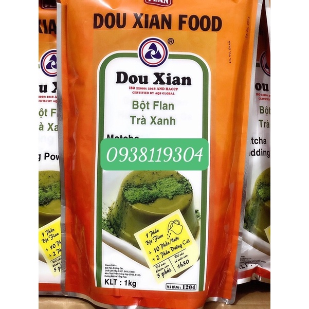 Bột rau cau plan puding matcha (trà xanh) dow xian 1kg