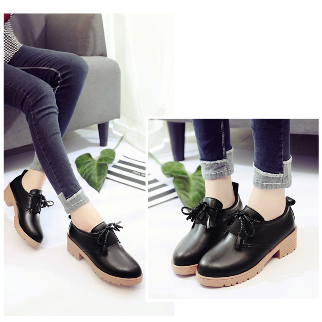 Giày Oxford Nữ Gót Vuông Cao 4,5cm Da Mềm Phong Cách Nữ Tính Tiểu Thư ST50 - Mery Shoes | BigBuy360 - bigbuy360.vn
