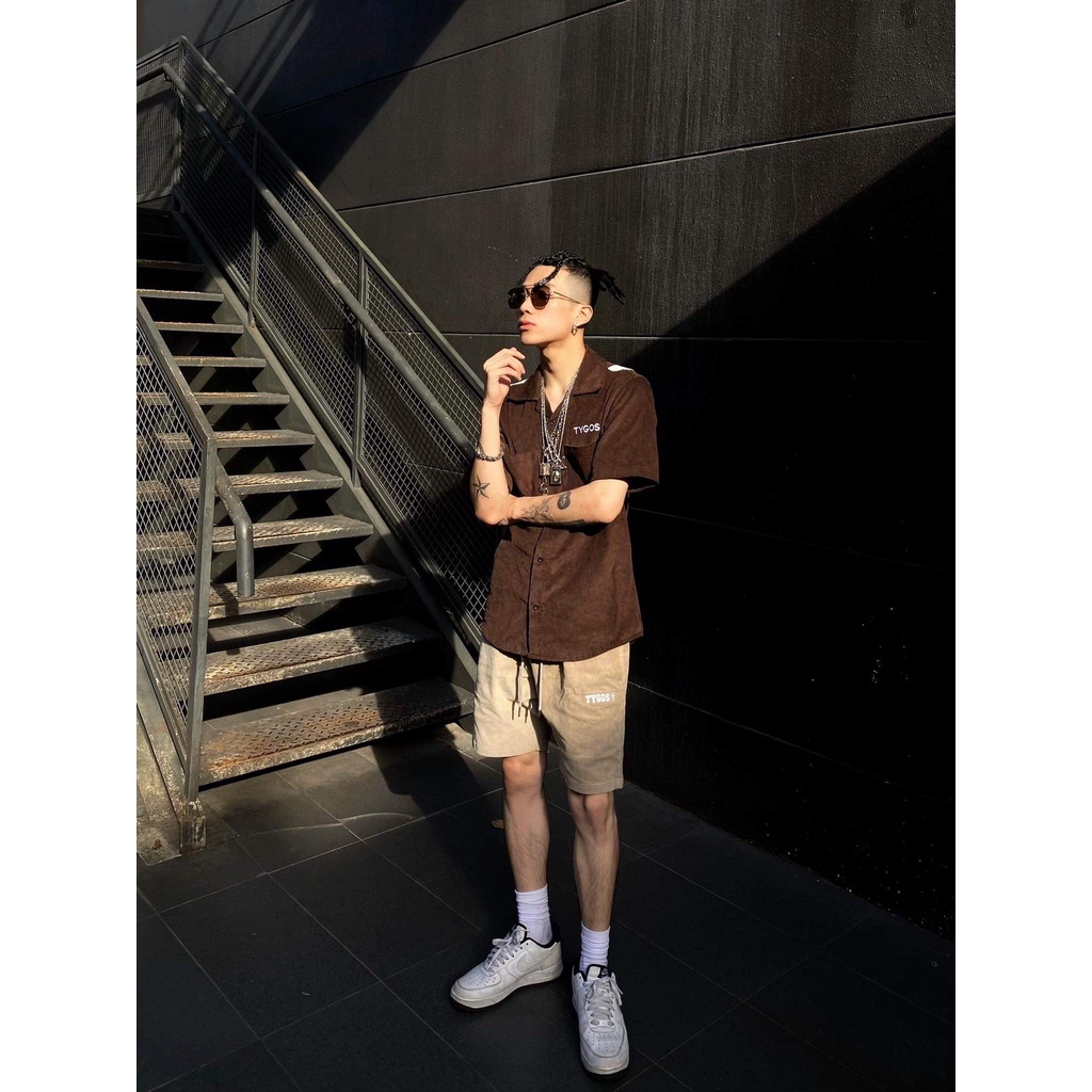 SƠ MI TAY NGẮN NHUNG TĂM-008 | BigBuy360 - bigbuy360.vn