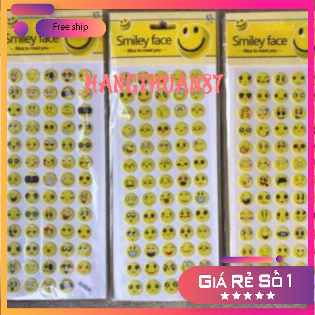 5 tờ Hình dán icon cảm xúc ngộ nghĩnh