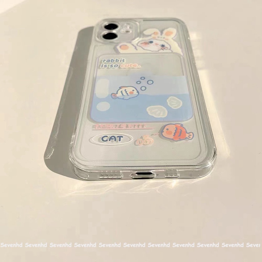 Ốp Điện Thoại Dẻo Họa Tiết Hoạt Hình Chú Thỏ &amp; Mắt Thiên Thần Cho iPhone 14 13 12 11 Pro Max X XR Xs Max 8 7 6 6s Plus SE 2020