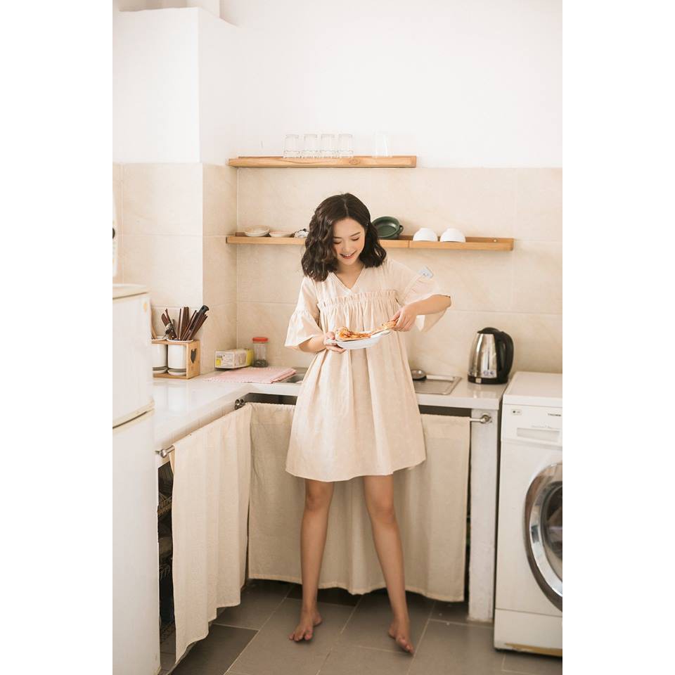 Đầm Beige BD Dress - Kem