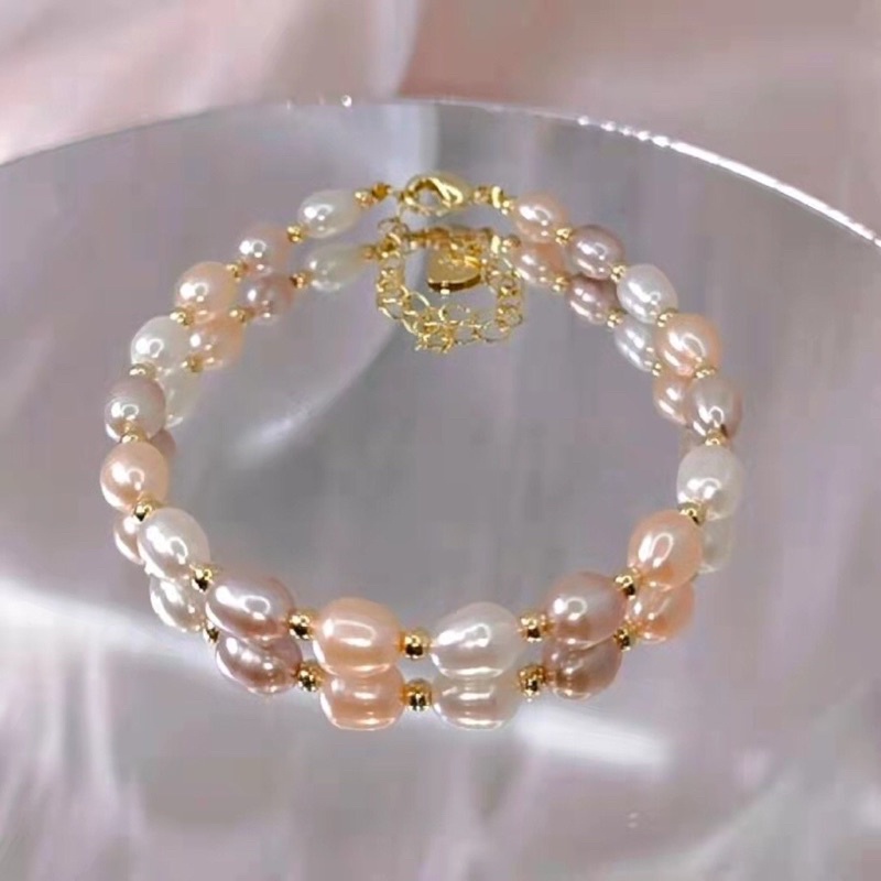 Vòng tay hạt ngọc trai nhân tạo 7-8ly đủ màu