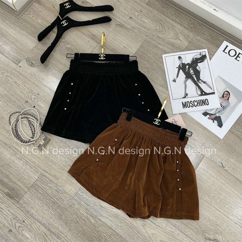 Quần Sooc Nhung Phồng Đính Ngọc 2 Màu Siêu Xinh Có Ảnh Thật Kèm Video | BigBuy360 - bigbuy360.vn