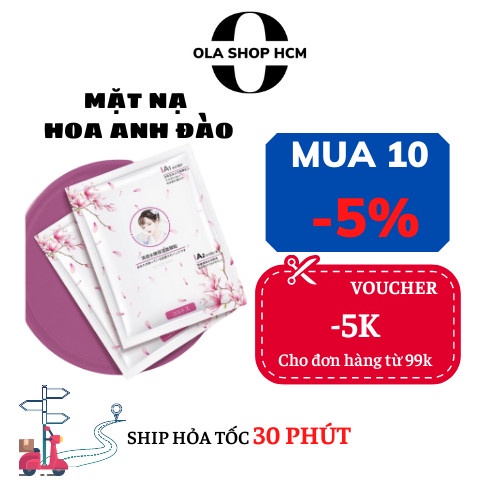 Mặt nạ hoa anh đào Venzen dưỡng ẩm, cấp ẩm, se khít lỗ chân lông, kiềm dầu