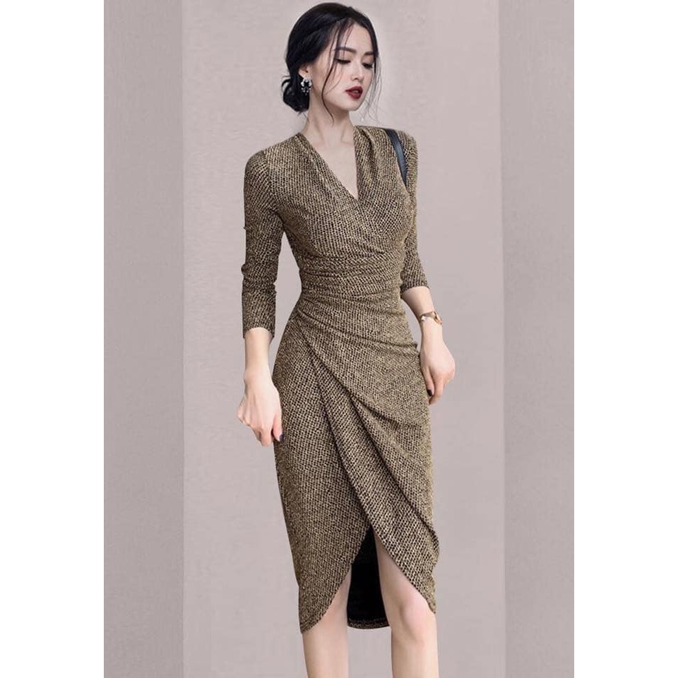 (FREE SHIP) ĐẦM VÁY BODY NHŨ KIM TUYẾN CO GIÃN CHẤT ĐẸP HÀNG LOẠI 1 KÈM ẢNH THẬT