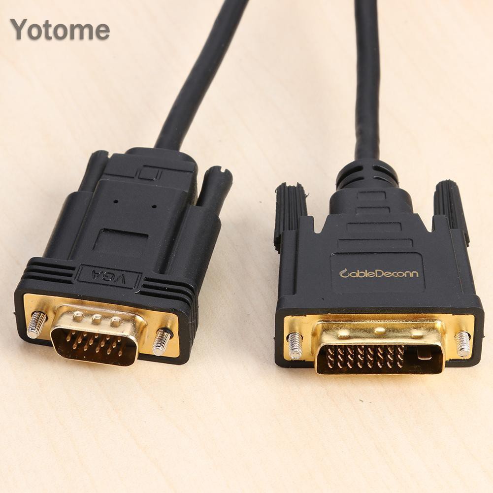 Dây Cáp Chuyển Đổi Dữ Liệu E0208 Dvi 24 + 1 Pin Male Sang Vga Male Mạ Vàng